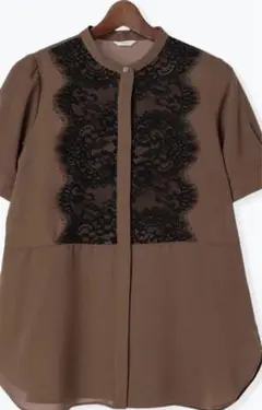 te chichi★ ヨークレースチュニックブラウス