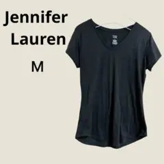 Jennifer Lauren ブラック Vネック Tシャツ Mサイズ
