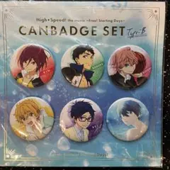 新品　Free! ハイ☆スピード！ 缶バッジセット Type:B