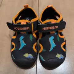 【美品】HOBIBEAR 恐竜柄 サンダル　16.5cm 2E