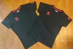 hummel レディース ネイビー ショートスリーブ シャツ 2枚セット
