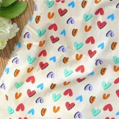 ハート　カラフル　デジタルプリント