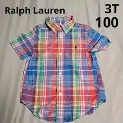 Ralph Lauren・半袖・チェックシャツ・3T(100)・ラルフローレン