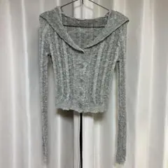 韓国 グレー ニット