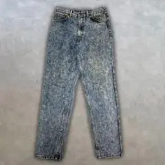 ケミカルウォッシュデニム　アシッドウォッシュ　ストレートvintage レトロ