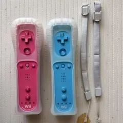 Wiiリモコンモーションプラス ピンク 青 2本セット