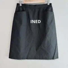 INED/ストライプ 台形スカート/ビジネス/オフィス/セレモニー/3547