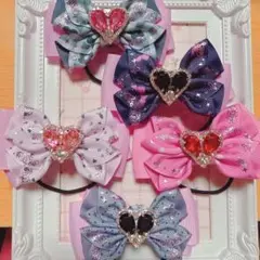 リボンヘアゴムセット♡♡キラキラ