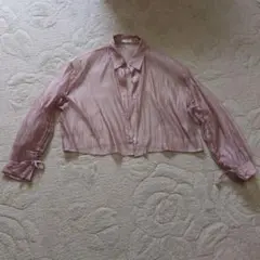 新品未使用　ハニーズCOLZA ピンク クロップドシャツ S