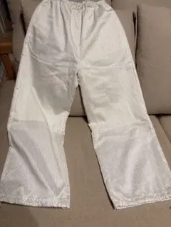 hakuji リネンストライプパンツ