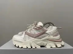 Fila Z Buffer ホワイト/ピンク メッシュ厚底スニーカー
