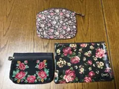 FEILER　ポーチ　花柄　まとめ売り3点