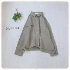 ♢【人気モデル】サマンサモスモス ブルー ミリタリージャケット 美品 2137