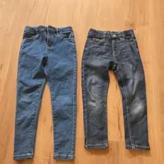 デニムスキニーパンツ 120cm 2本セット