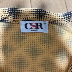 CSR 半袖シャツ オレンジ・黒のドット　　130センチ