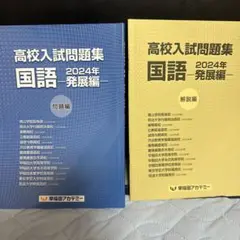 新品未使用非売品《早稲アカ》高校入試問題集 国語 2024年 発展編・解説編