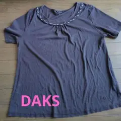 訳あり☆ダックス☆DAKS☆ブラウン チュニック☆ 半袖