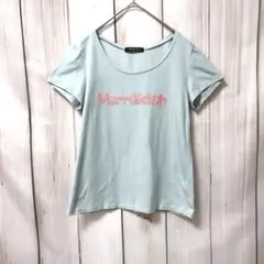 【ミッシェルクラン】プリント Tシャツ ミントグリーン　半袖　Mサイズ