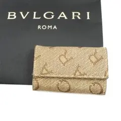 ✨極美品✨ BVLGARI キーケース 6連 キャンバス アナグラム