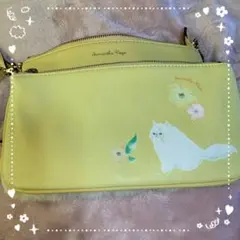 サマンサベガ ショルダーバッグ 合皮 イエロー 猫