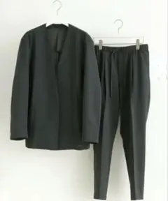 ✨極美品✨【アダムエロペ】セットアップ　グリーン　緑　Lサイズ 速乾　冷感