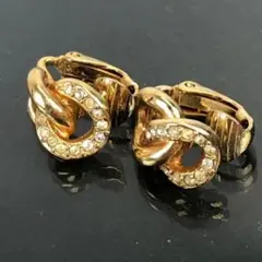 クリスチャンディオール イヤリング ラインストーン ChristianDior