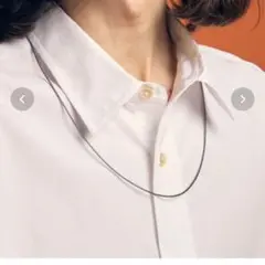 MAISON SPECIAL デッドストックビーズネックレス　グレー