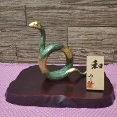 【美品】高岡銅器 中村喜久雄作 「和」 置物