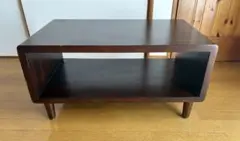 木製テレビ台 ダークブラウン オープンシェルフ