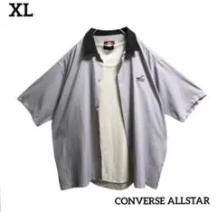 CONVERSE ALLSTARコンバース半袖ワークシャツ刺繍ロゴマーク古着