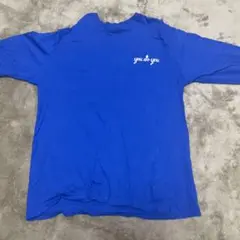 青色 長袖Tシャツ