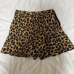 ZARA ヒョウ柄フレアミニスカート