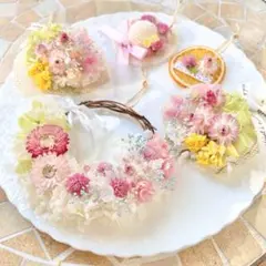 39ドライフラワー ガーランド‪♡フラワーガーランド‪♡華やか♡リース♡