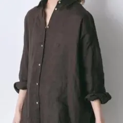 【新品未使用】Spick and Span 80リネンカシュクールビッグシャツ