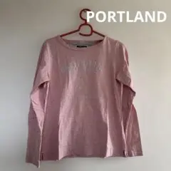 ▽PORTLAND　ポートランド　長袖　カットソー　2　M　Tシャツ　ピンク　綿