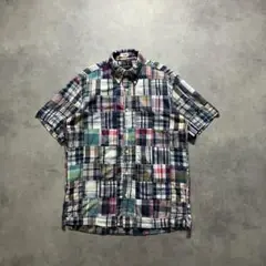 90s Brooks Brothers インド綿 パッチワーク シャツ 古着