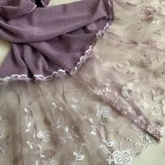 クールタオル＆レース☆ピンク①