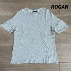 メンズ Tシャツ ローガン グレー