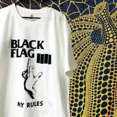 ブラックフラッグ 半袖 Tシャツ 夏 新品未使用 お洒落 XL 2XL ホワイト