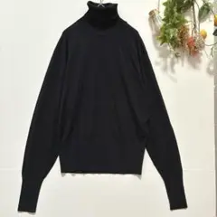 【UNIQLO】エクストラファインメリノタートルネックセーター　黒　XXL