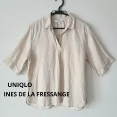 UNIQLO ユニクロ×イネス スキッパーシャツ リネン 麻100％ M
