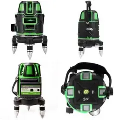 【新品】グリーンレーザー墨出し器 乾電池可 5方向