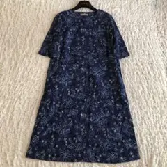 高島ちぢみ　ワンピース　ルームウェア　S