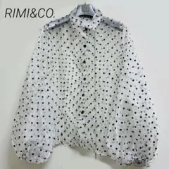 RIMI&CO.ドットシアーボリューム袖ブラウス