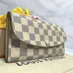 美品 ルイヴィトン 長財布 ポルトフォイユ エミリー アズール