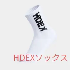 HDEX エイチデックス　ロゴソックス　ホワイト1足