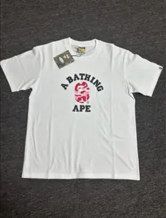美品 APE エイプ ロゴTシャツ 白 Mサイズ ユニセックス ストリート 半袖