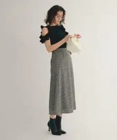 SNIDEL プリントラップスカート