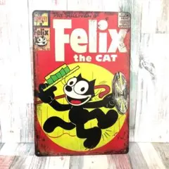 ブリキ看板☆FELIXA THE CAT 黒猫 フィリックス 239