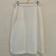 OTTO collection 膝丈スカート　裏地あり　白　ウエストゴム